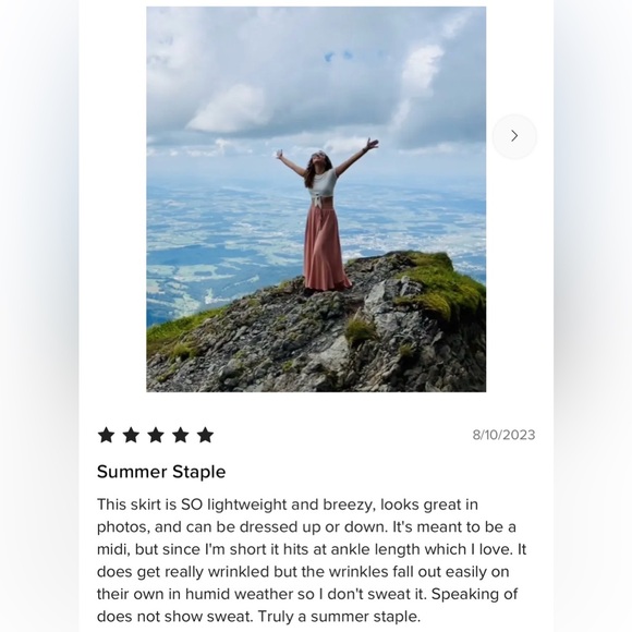 ❤️Stunning peachy blush VERY flowy full midi circle skirt - Picture 4 of 4